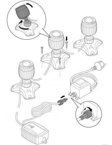 PondoStar LED RGBW Set 3 focos de color cambiante para el estanque