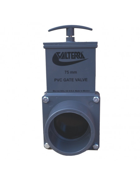 Válvula guillotina Valterra 75mm para filtros y estanques