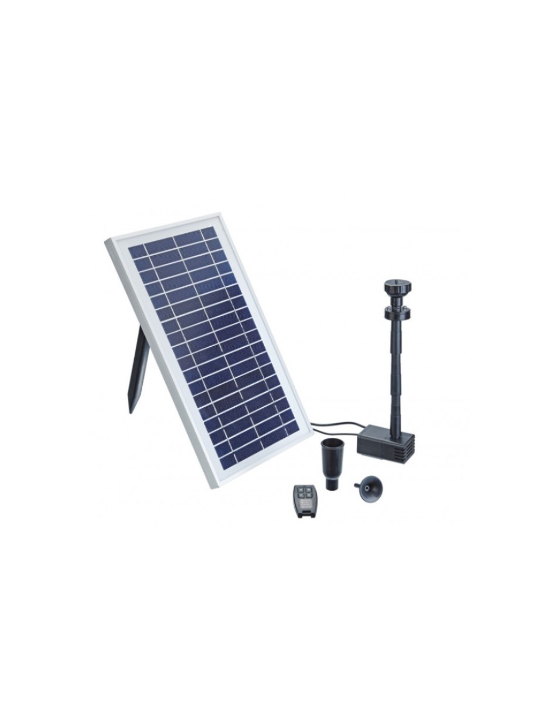 Fuente solar Pondo 600 con bomba 600 l/h, mando a distancia y luz LED