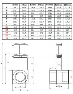 Válvula guillotina Valterra 75mm para filtros y estanques 2