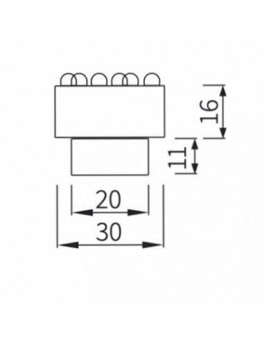 Corona LED luz blanca como repuesto para Quellstar 600 Seliger