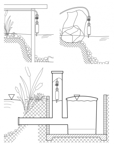 Opciones de instalación del sensor