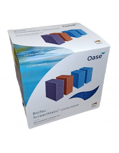 Caja del set de 2 esponjas azules Biotec ScreenMatic 12, 40000, 90000