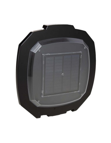 Comedero automático solar de 6 litros vista tapa con panel solar