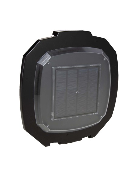 Comedero automático solar de 6 litros vista tapa con panel solar