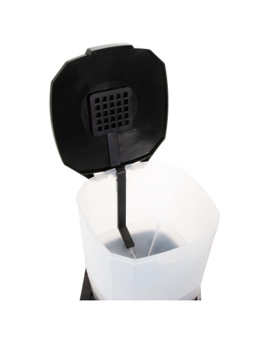 Comedero automático solar de 6 litros vista recipiente abierto