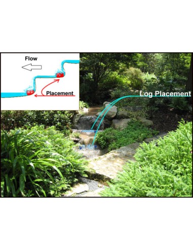 instalación de mini pond log en arroyo