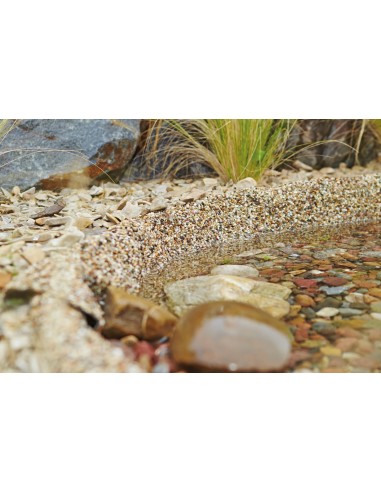 lona piedra color arena instalada